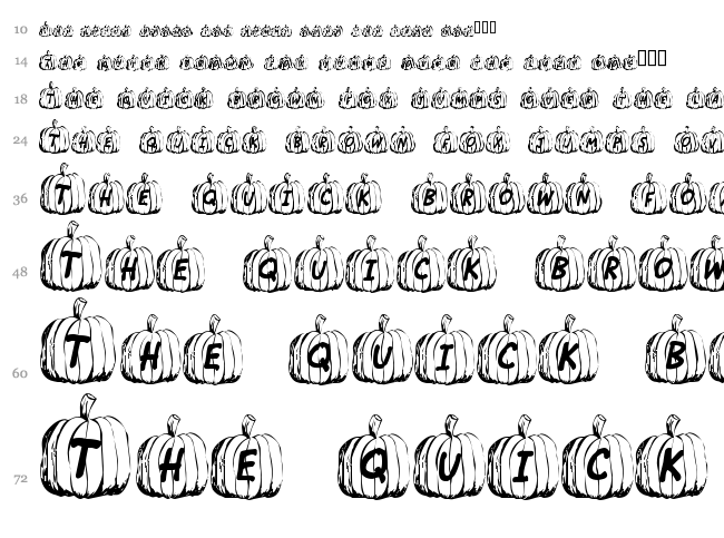 Jack O font waterfall